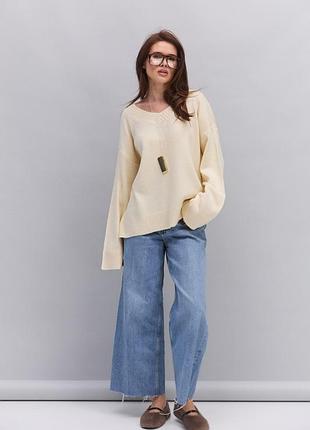 Молочний реглан oversize 2