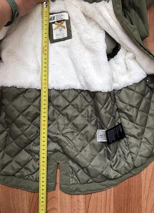Парка куртка для дівчинки h&m хакі 98 р 6