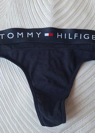 Темно синие трусики танга фирмы Tommy hilfiger размер м