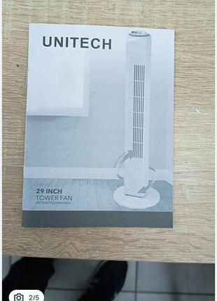 Вентилятор unitech tower fan 29 дюймів