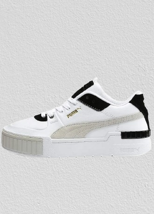 Красовки puma жіночі кросівки puma cali sport mix з чорними та сірими акцентами на масивній рифленій підошві.