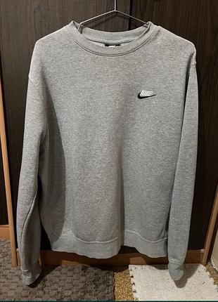 Оригинальный свитшот nike sportswear club fleece кофта серая найк м