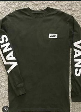 Лонгслів чоловічий vans хакі з логотипом