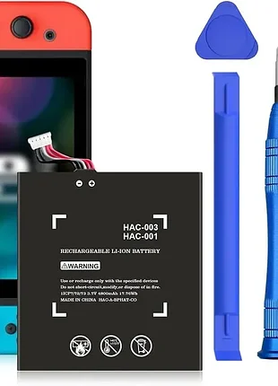 Акумулятор huaeng hac-003 4800 mah 3.7v для nintendo switch hac-001 2017 + набір інструментів