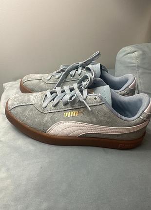 Кросівки жіночі puma сіро-блакитні замшеві