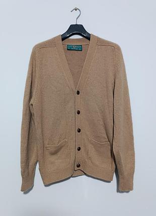 Alan paine винтажный кардиган  из 100% верблюжьей шерсти (camelhair), made in great britain, р 48