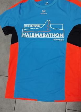Футболка чоловіча erima stockhorn halbmarathon синьо-помаранчева