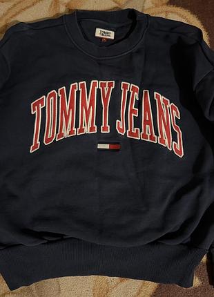Світшот tommy jeans синій з логотипом