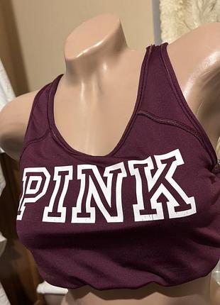 Топ жіночий pink для фітнесу бордовий