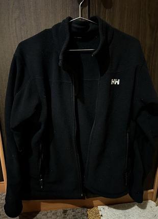 Оригинальный флис helly hansen кофта флисовая черная зипка hh м