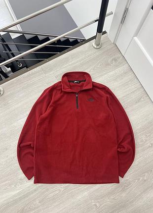 Верхній одяг the north face флісова кофта 1/4 на блискавці, червона