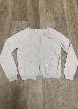 122-128 кофта  h&m для дівчинки на ґудзиках