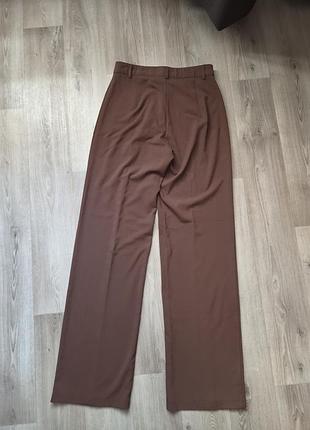 Брюки жіночі pull&bear wide leg коричневі 6