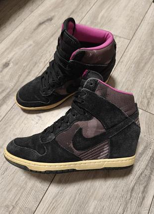 Женские кроссовки сникерсы nike dunk sky hi