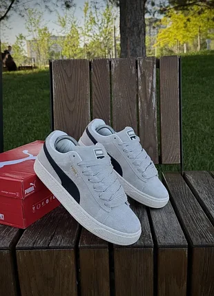 Кросівки puma suede xl, світлі (замша) 1112-2