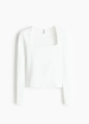 Білий лонг з квадратним декольте h&m розмір xs