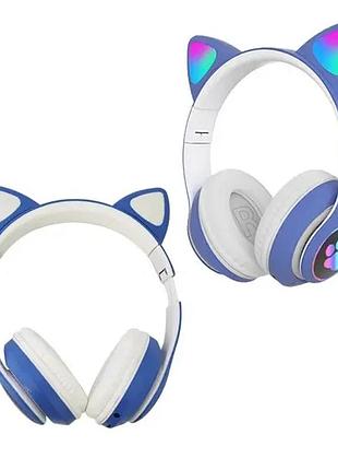 Беспроводные наушники cat stn-28 / гарнитура с микрофоном fm радио bluetooth синий