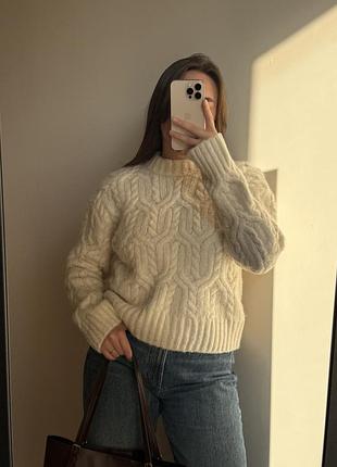 Жіночий светр h&m молочного кольору