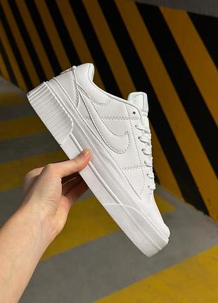 Nike court legacy lift total white | кеди білі шкіряні | 36–40
