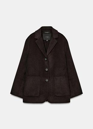 Піджак жіночий zara коричневий вовна