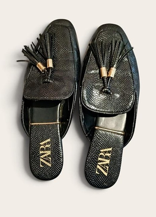 Мюлі жіночі zara чорні, розмір 39-40