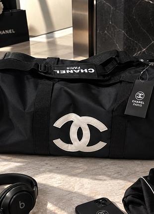 Сумка жіноча chanel чорна для спорту та подорожей