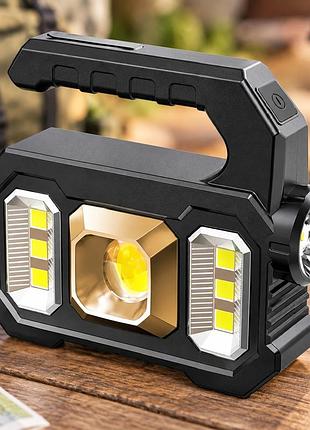 Ручной аккумуляторный led-фонарь kj-208 / ручной прожектор с функцией power bank
