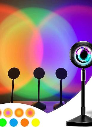 Sunset lamp rgb 16 цветов - проекционный светильник заката, рассвета с пультом