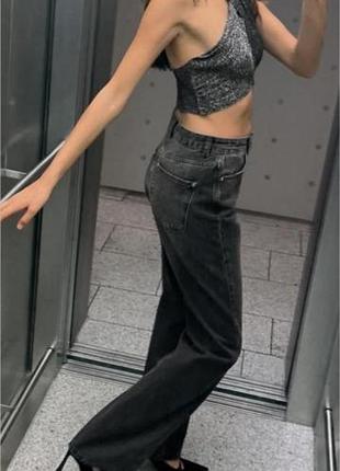 Черные женские джинсы фирмы zara
