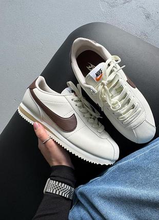 Трендові nike cortez beige/brown 🤎