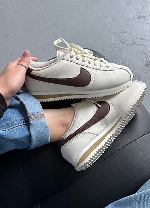 Трендові nike cortez beige/brown 🤎 4