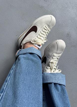 Трендові nike cortez beige/brown 🤎 8