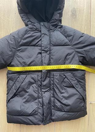 Куртка дитяча zara 110 чорна сіра пуховик 6
