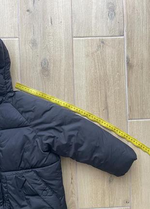 Куртка дитяча zara 110 чорна сіра пуховик 7