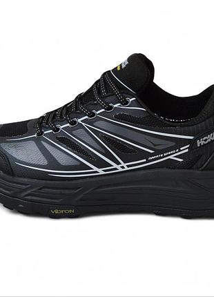 Hoka mafate speed 2tm waterproof black gray | кросівки чорні з сірим | 41–46