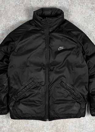 Чоловічий пуховик nike двосторонній, чорний, розмір m