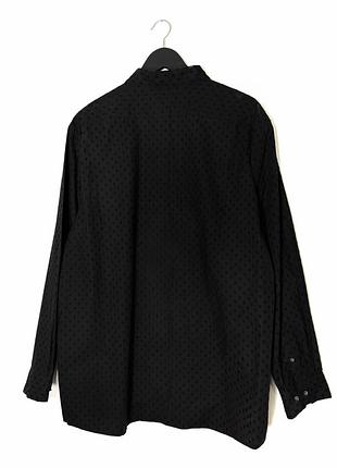 Нова чорна фактурна сорочка marks&spencer 3