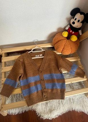 Вʼязаний кардиган zara розмір -98(2-3р) можливо довше стан-чудовий