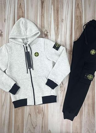 Теплий костюм для дітей та підлітків stone island