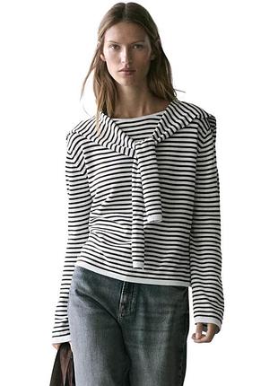 Джемпер жіночий massimo dutti в смужку 2 в 1, розмір m