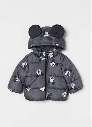 Курточка h&m з мікі (демісезон) розмір - 80(9-12м, буде довше) стан-чудовий, є кілька мікрозатяжок (особливість цієї тканини)
