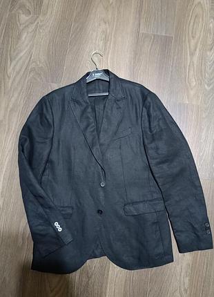 Пиджак льняной massimo dutti батал 8