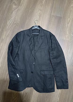 Пиджак льняной massimo dutti батал 5