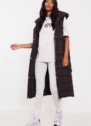 Жилетка жіноча prettylittlething подовжена чорна