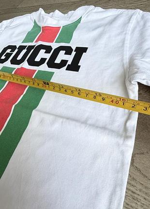 Футболка дитяча gucci біла з логотипом, розмір 146