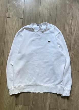 Білосніжний світшот кофта lacoste old money streatwear