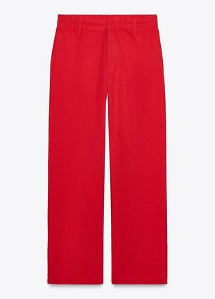 Брюки жіночі zara чинос червоні