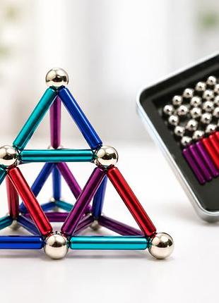 Магнітний конструктор buckyballs & buckybars (36 паличок + 27 кульок) + футляр