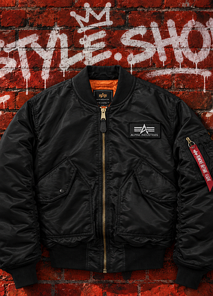 Куртка чоловіча alpha industries ma-1 чорна