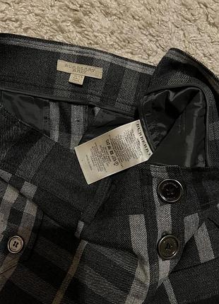 Премиальная шерстяная короткая юбка на пуговицах британский бренд burberry оригинал большой размер l,xl